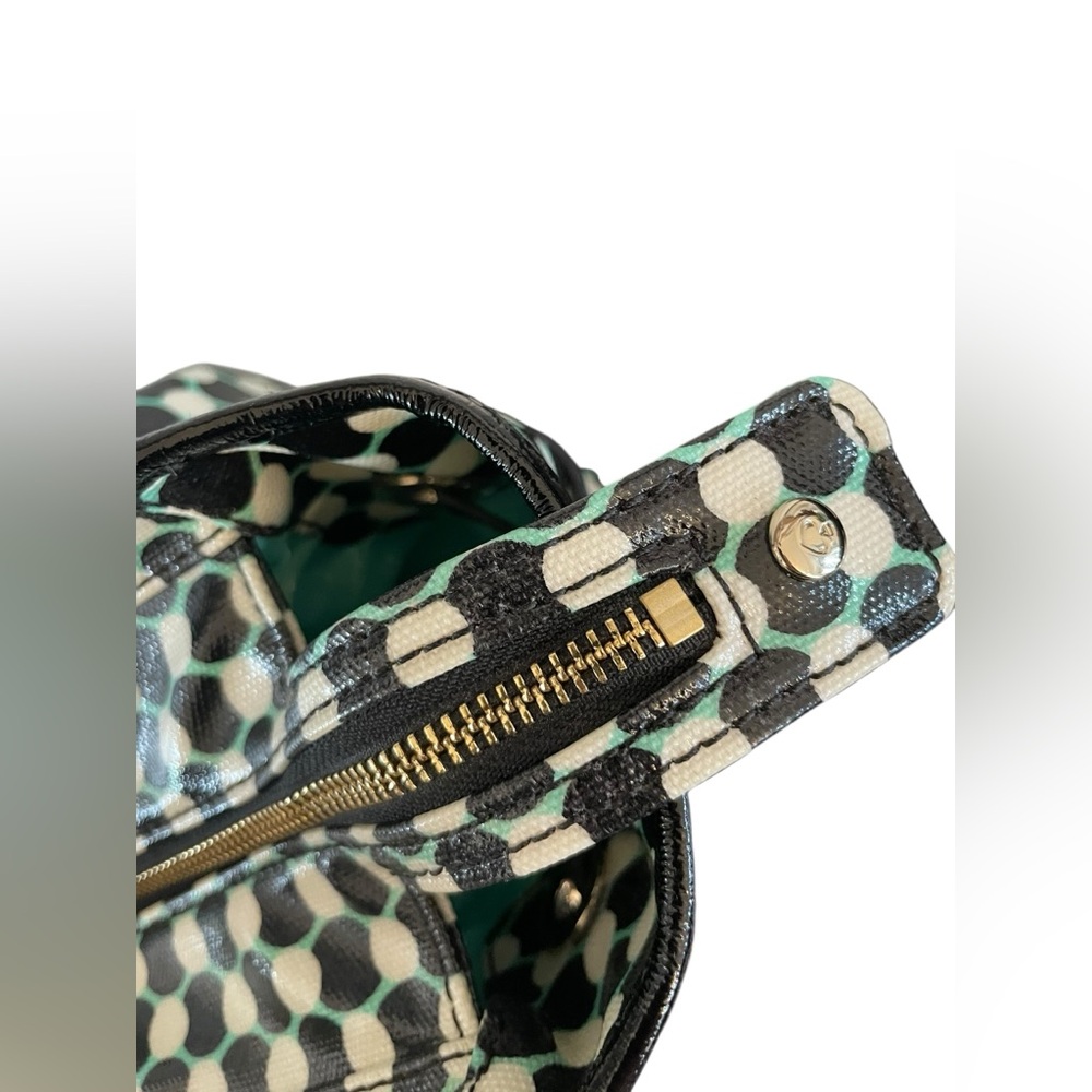 KATE SPADE Dundee Drive Stevie Mint Green Checkered Tote Shoulder Bag Storybook - Picture 12 of 16